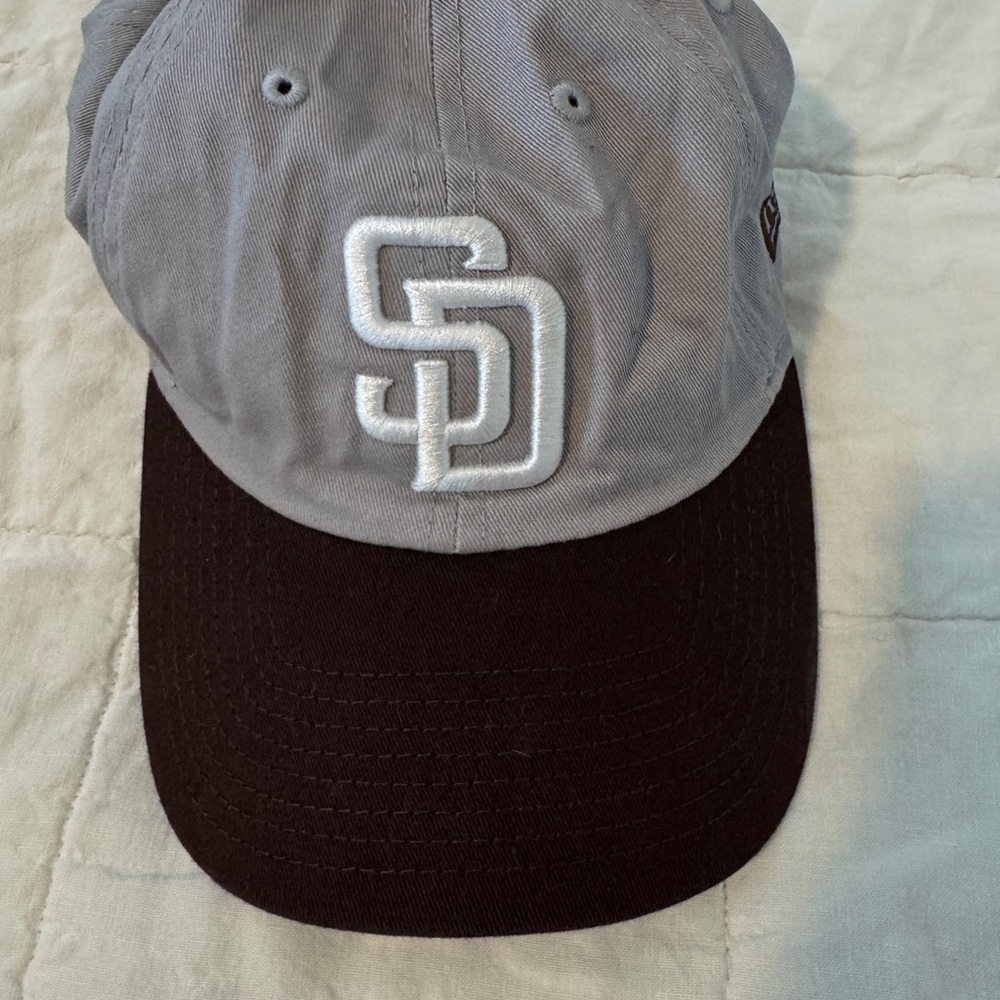 Gray and Brown Padres Baseball Cap
